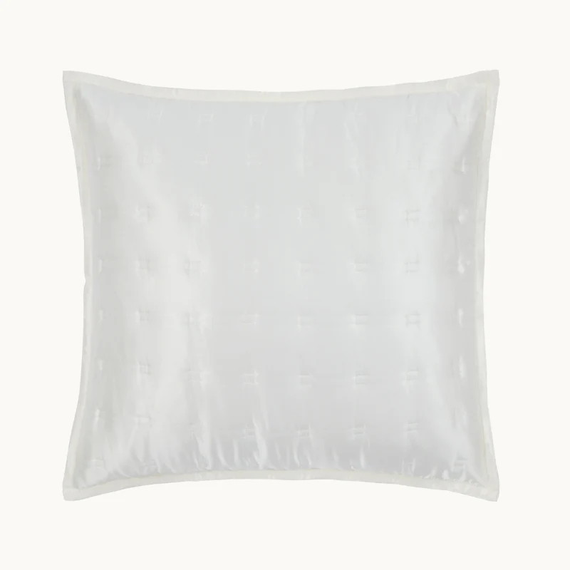 Windsor Silk Cushion Ivory - Image 4