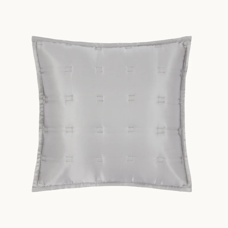 Windsor Silk Cushion Silver Grey - Image 5